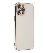 Newface Apple iPhone 12 Pro Kılıf Volet Silikon - Beyaz