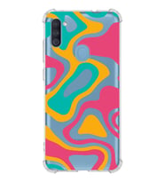 Samsung Galaxy M11  Köşe Korumalı Antişok Kapak Renkli Desen Tasarımlı Şeffaf Silikon Kılıf