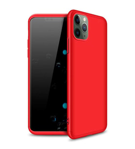 Apple iPhone 11 Pro Uyumlu GKK Kılıf 360 Derece Tam Koruma (Kırmızı)