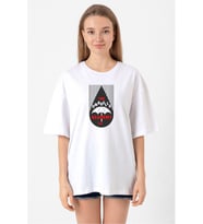 The Umbrella Academy Rain Logo Beyaz Kadın Oversize Tshirt