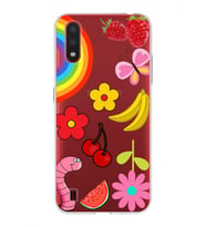 PrintiFy Samsung Galaxy A01 ile Uyumlu 1mm Slim Fit Water Color 5 Baskılı Şeffaf  Kılıf