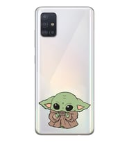 Samsung Galaxy A71 Uyumlu Baby Yoda Tasarımlı Şeffaf Telefon Kılıfı