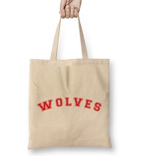 Wolves Baseball Style Font Bez Çanta Uzun Saplı