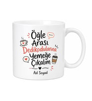 Öğle Arası Dedikodularına Yemeğe Çıkalım Esprili Gıybet Kupa Bardak Hediye