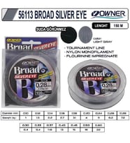 SÜPER KALİTE JAPON MİSİNA Owner Broad Silver Eye 150m Light Grey 0,26MM