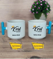 Kral Babam Kupa Bardak T Mavi Kulplu Babaya Hediye Babalar Günü Hediyesi