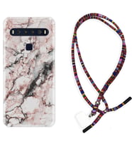 TCL 10L 10 Plus 10SE 20E 20SE 30 L7 Kılıf Boyun Asklı Rasta Silikon Colorfull Marble 2 1389