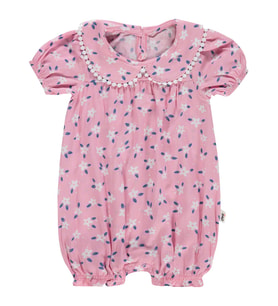 Civil Baby Kol Ve Yaka Fırfırlı 6-18 Ay Tulum - Pembe