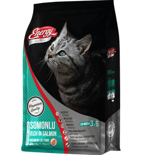 Energy Somonlu Yetişkin Kedi Maması 500 Gram 4 Adet