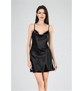 Arias Closet Kısa Gecelik Degaje Siyah 7740