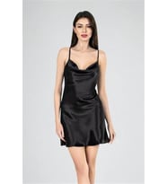 Arias Closet Kısa Gecelik Degaje Siyah 7740