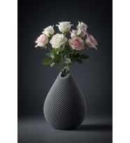MYCRAFT3D Modern Dekoratif Vazo Dokulu Tasarım Çiçek Vazosu Ev & Ofis Dekoru