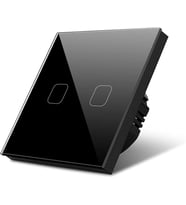 Oddity Üçlü Dokunmatik Işık Anahtarı Siyah Cam Panel Nötrsüz 1 Way 3 Kanal SK-A803-02