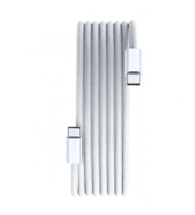 ScHitec 70W 3Metre Type-C to Type-C Örgülü Hızlı Data ve Şarj Kablosu Beyaz TC35