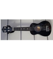 Cremonia AU01L-21BK 21 İnç Soprano Ukulele - Parlak Siyah (Başlangıç Seviye)  Ihlamur Ağacı Gövde, Yumuşak Naylon Teller ve Kompakt Taşınabilir Boyut