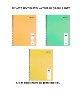 TEXT PASTEL DEFTER A4 40 YAPRAK ÇİZGİLİ 3 ADET