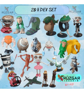 Tung Tung Sahur Karakterleri 20'li Dev Set - Sürpriz Hediyeli