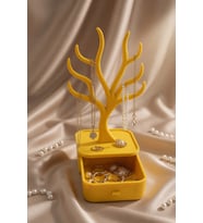 MYCRAFT3D Ağaç Tasarımlı Çekmeceli Takı Organizer Kolye Askılığı Yüzük Küpe Bileklik Saklama Kutusu