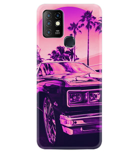 INFINIX Hot 8 9 10 11S Hot 10 Play 10T Kılıf Desemli Silikon Mor Araba 1711