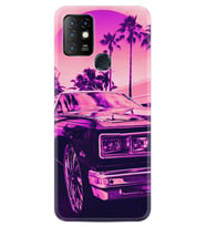 INFINIX Hot 8 9 10 11S Hot 10 Play 10T Kılıf Desemli Silikon Mor Araba 1711
