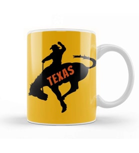 Texas Vintage Retro Kupa Bardak Porselen