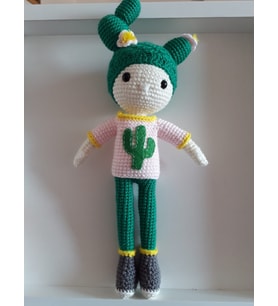 Kaktüs Bebek Amigurumi Organik Oyuncak