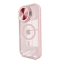 Apple İphone 14 Pro Max Kılıf Teleskop Lens Magsafe Silikon Kapak - Pembe