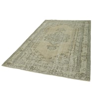 Bej Halı Klasik Stil Madalyon Desenli El Dokuma Yumuşak Dokulu Salon Halısı Vintage