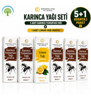 Moonlife Karınca Yumurtası Yağı 5 Adet 20 ml + Moonlife 20 ml Limon Yağı