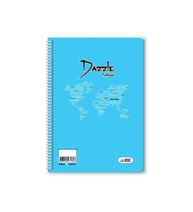 Düz 40 Yaprak Spiralli Defter A4 Boy Plastik Kapak (1 Adet ) (Açık Mavi)