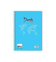 Düz 40 Yaprak Spiralli Defter A4 Boy Plastik Kapak (1 Adet ) (Açık Mavi)