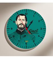 Qazi Muhammed Tasarımlı Duvar Saati (Krem)