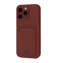 Apple İphone 16 Plus Kılıf Kelvin Kartvizitli Silikon - Bordo