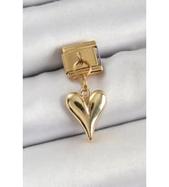 316L Çelik Sallantılı Kalp Model Gold Renk Nomination Charm 5886 - SSSSSS2412-4411