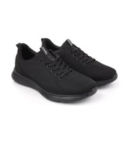 VOLİS Siyah Fileli Günlük Bağcıklı Çocuk Sneaker Ayakkabı (36-40)