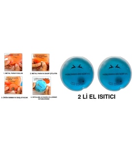 MAVİ CEYLAN CEP SOBASI,EL ISITICI,2 ADET SICAK SU TORBASI PVC  9cm