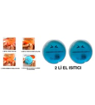 MAVİ CEYLAN CEP SOBASI,EL ISITICI,2 ADET SICAK SU TORBASI PVC  9cm