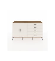 Kronos Konsol 4 Raflı 5 Çekmeceli 2 Kapaklı 176x59x99 Çam-Aytaşı