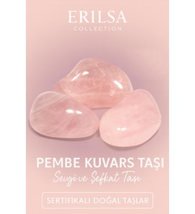 Sertifikalı Tamburlanmış Pembe Kuvars Taşı Kütle 30-35 mm – Sevgi ve Şefkatin Taşı