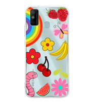 PrintiFy Tecno Spark 6 GO ile Uyumlu 1mm Slim Fit Water Color 5 Baskılı Şeffaf  Kılıf