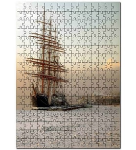 Cakapuzzle Yelkenli Gemi Doğa Buzdağı Puzzle Yapboz MDF (Ahşap) (120 Parça)