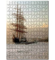 Cakapuzzle Yelkenli Gemi Doğa Buzdağı Puzzle Yapboz MDF (Ahşap) (120 Parça)