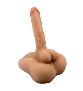 LilituShop 2 İşlevli Realistik 18 cm Penisli Erkek Kalça