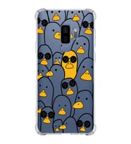 Samsung Galaxy S9 Plus  Köşe Korumalı Antişok Kapak Duck Tasarımlı Şeffaf Silikon Kılıf