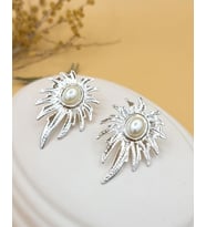 Solaris İncili Silver Renk Küpe