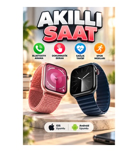 1.54 İnç Dokunmatik Ekranlı Akıllı Saat – Bluetooth Arama iOS ve Android Uyumlu