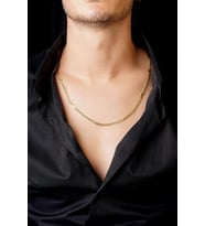 14 Ayar Altın Gurmet Zincirde Fiyonk Detaylı Erkek Kolye 3.90 mm (Sarı)