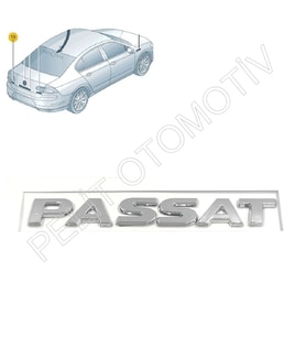 Passat Bagaj Kapak Yazısı 3G0853687 (2015-2019) B8