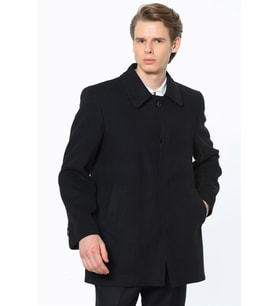 PLT8206 DEWBERRY ERKEK PALTO-SİYAH