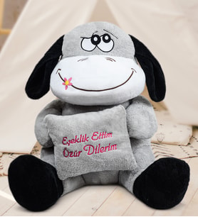 97 cm Eşeklik Ettim Özür Dilerim Pelüş Eşeği (%100 Yerli Üretim)